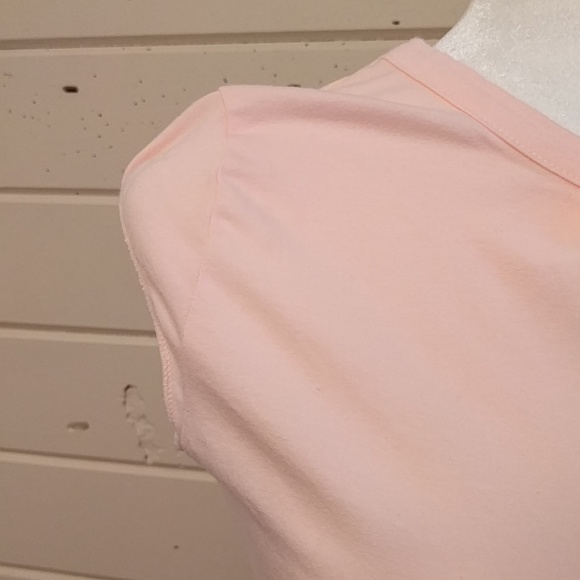 DKNY Jeans blush pink keyhole top - Picture 4 of 6